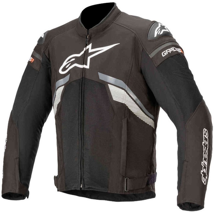 Geaca moto din textil Alpinestars t-gp plus r vs air, Negru/Alb, 48/S