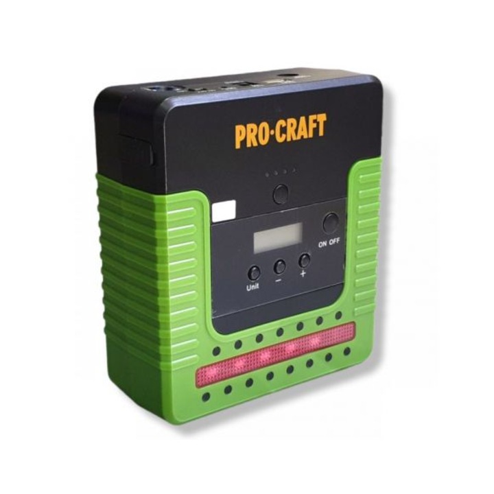 PROCRAFT JSAP-12 hordozható autós kompresszor egyenirányító, 4000 mAh, 12 V