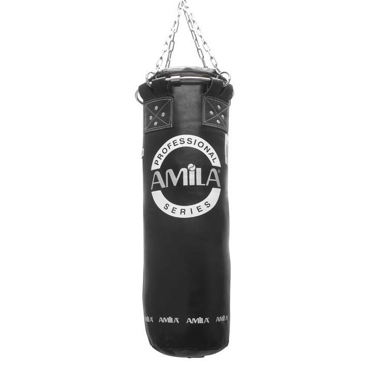 Sac de box Amila, Poliuretan/PVC, 100 cm, Negru/Alb