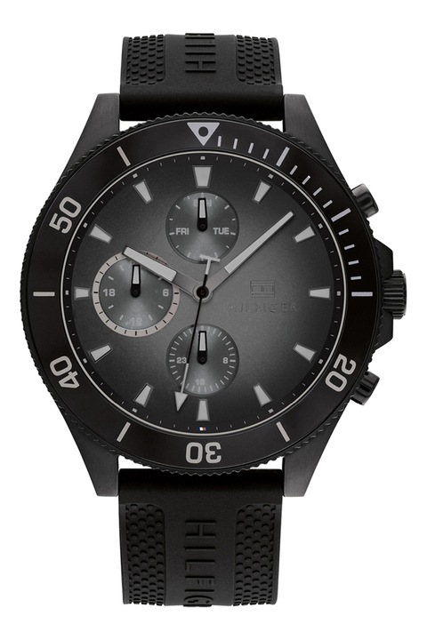 Tommy Hilfiger, Мултифункционален часовник с кварц, Черен