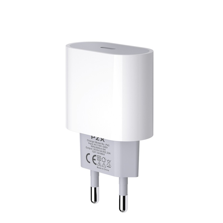 Incarcator, PZX, P43, 20W, Alb