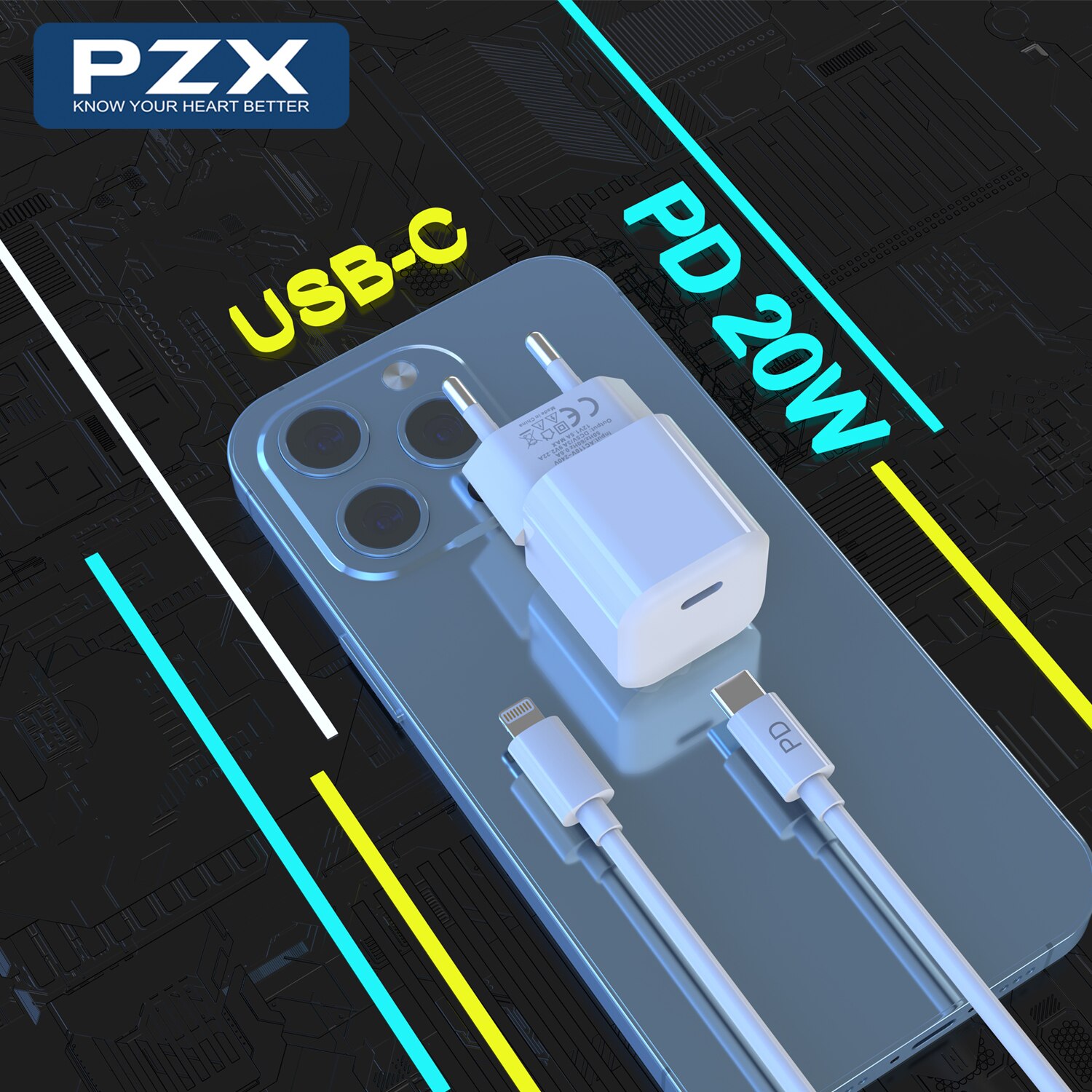 Chargeur PZX P22 / 2 USB i8/iX/i11 main image 1
