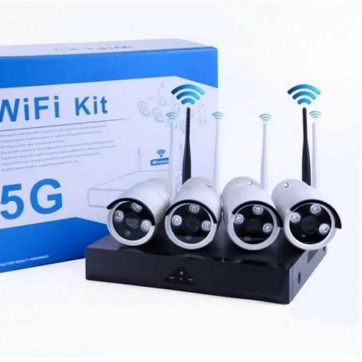 Set 4xCamere IP, Camera, WiFi 4 canale, Wireless, 5G