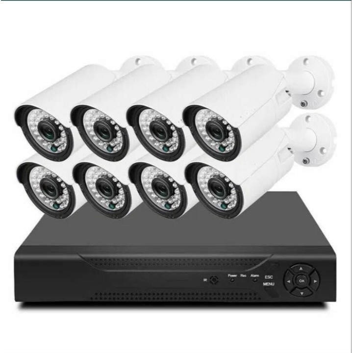 Комплект за видеонаблюдение 8 канален DVR с 8 камери връзка с интернет .