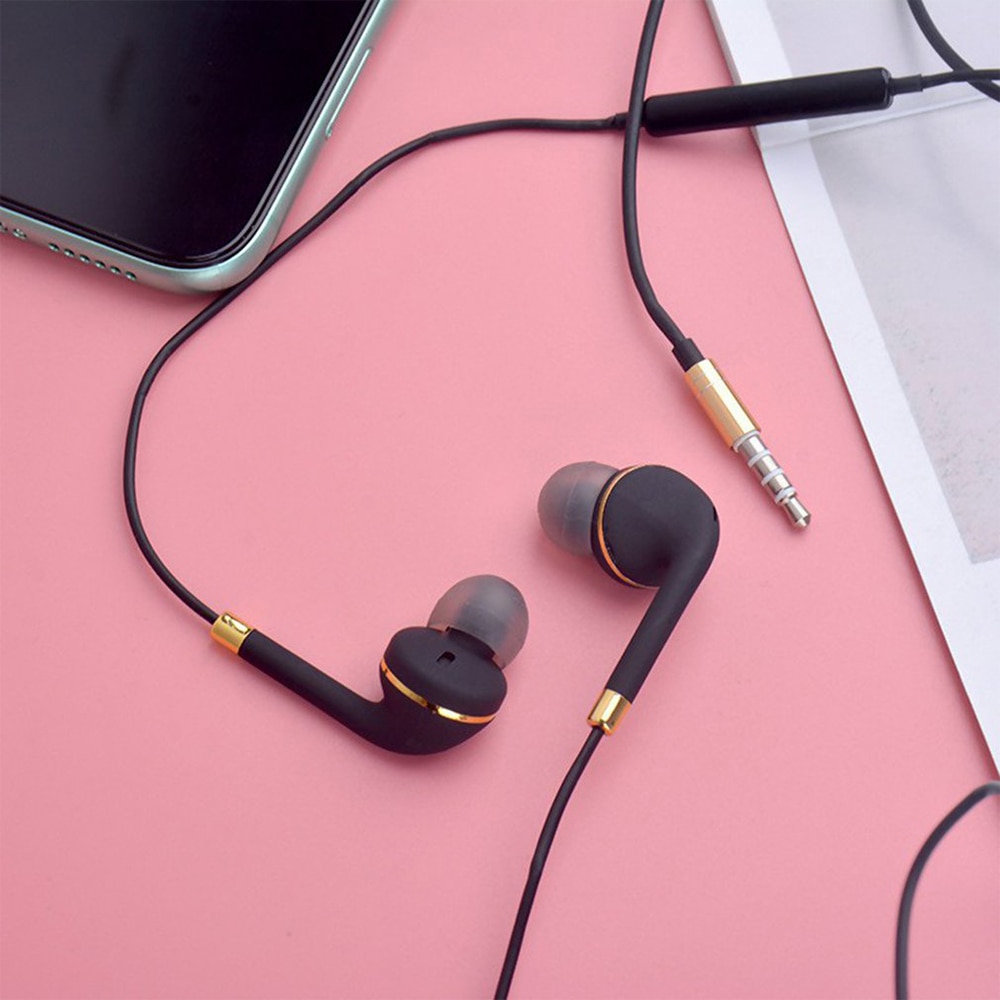 Casti cu Fir In Ear, G-Tech, Inel de Cupru, Conector 3.5 mm Jack, Stereo de Inalta Calitate, Compatibil cu Android si Ios, Negru