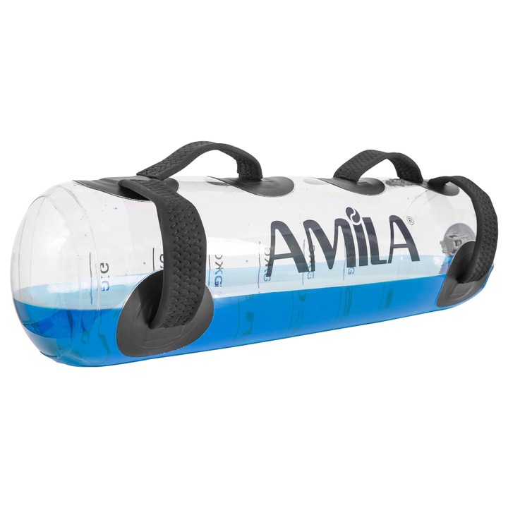 Sac cu apa pentru fitness Amila HydroBag, PVC, 35 kg, Albastru