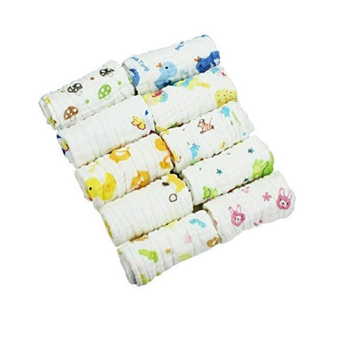 Комплект кърпи за бебета Hbf, 10 части, памук, многоцветни