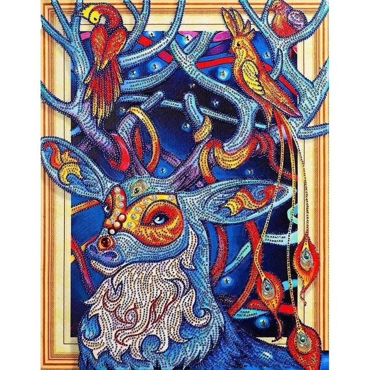 Set de broderie cu diamante 5d, 47x57 cm, Multicolor