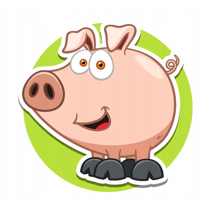 Set de broderie cu diamante 5d, Model porc, 25x25 cm, Multicolor