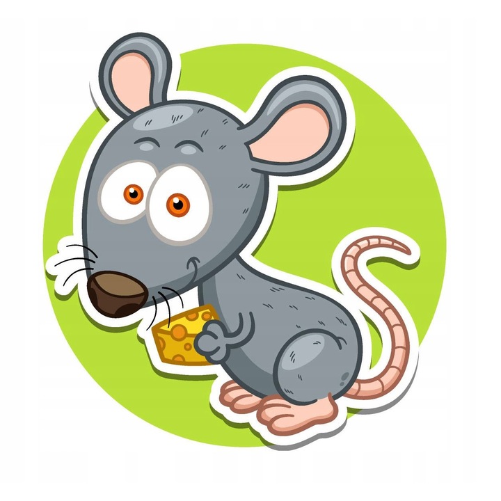 Set de broderie cu diamante 5d, Model soarece, 25x25 cm, Multicolor