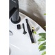 Trimmer pentru sprancene Adler AD 2934b, pieptene de ghidaj dublu -3.5/1.5 mm, perie, baterii, negru