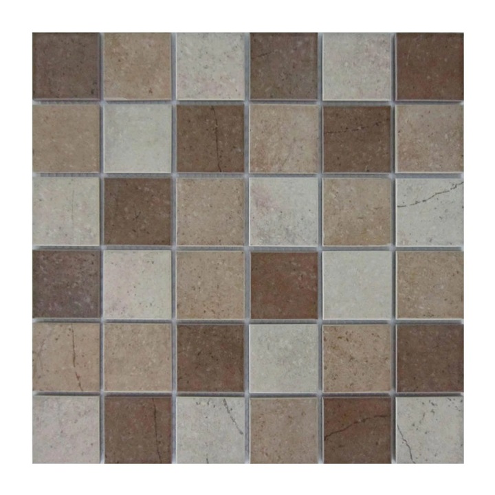 Kerámia mozaik 30 x 30 cm, fehér/barna
