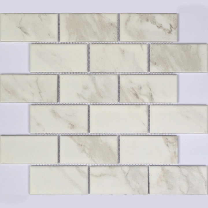 Kerámia mozaik 29,5 x 29,1 cm, Remix Marble, fehér
