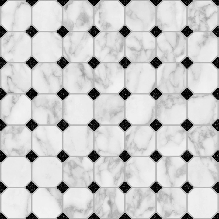 Márvány mozaik 32 x 32 cm, Graphik Brit Classy, fehér