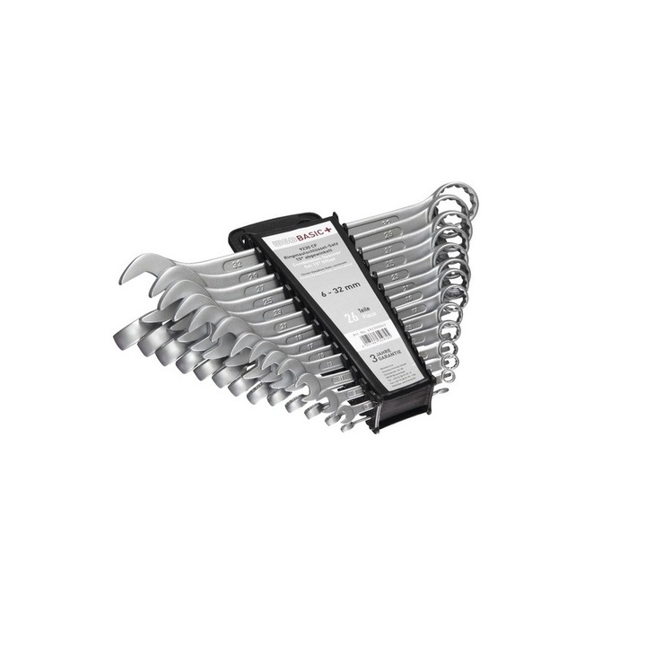 Trusa chei combinate fixa-inelara WGB Basic 6-32 mm, 26 piese