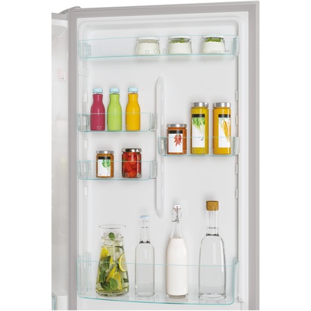 Combina frigorifica Candy CCE4T620DS, 377 l, Total No Frost, Wi-Fi, Led, Display interior, Clasa D, H 200 cm, Argintiu