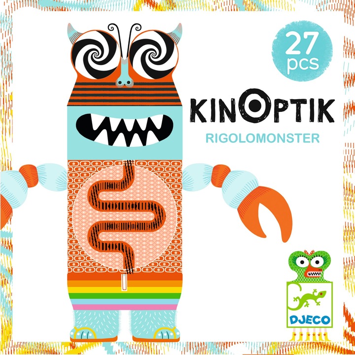 Игра за въображение, конструиране и анимация, Kinoptik Rigolomonsters, Djeco, 27 части