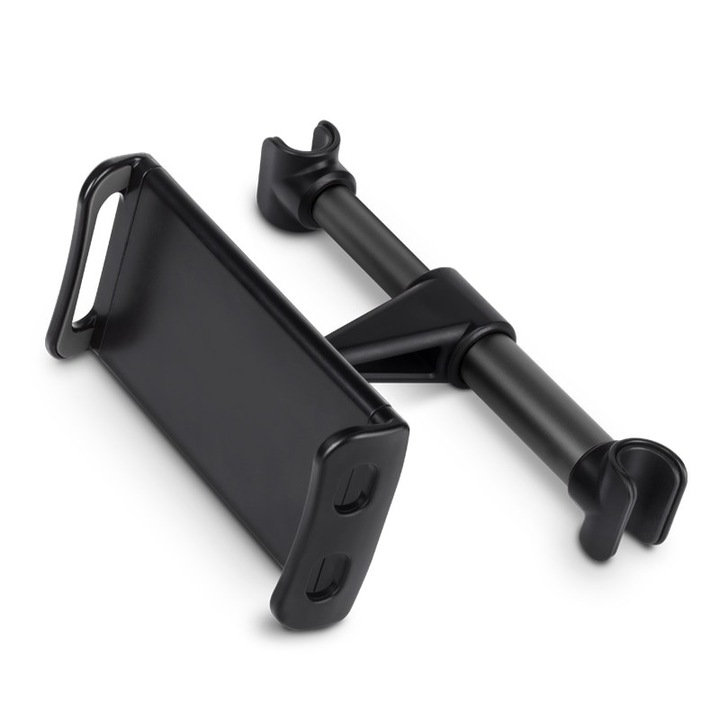Suport auto de telefon sau tableta universal pentru tetriera-scaun auto spate, rotativ 360⁰, negru