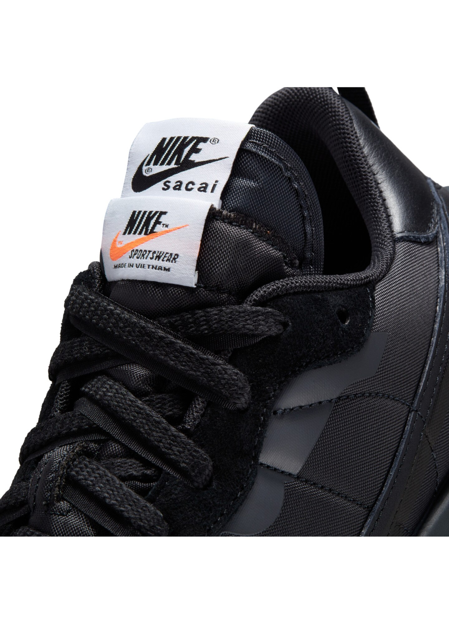 Pantofi sport Nike x Sacai Vaporwaffle Black Gum, Negru, marime 44