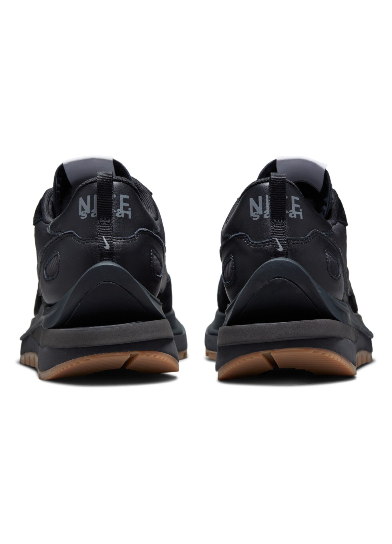 Pantofi sport Nike x Sacai Vaporwaffle Black Gum, Negru, marime 44