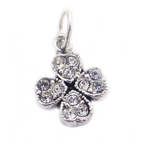 Pandantiv Trifoi pietre, Argint 925, 1,8 cm x 1 cm