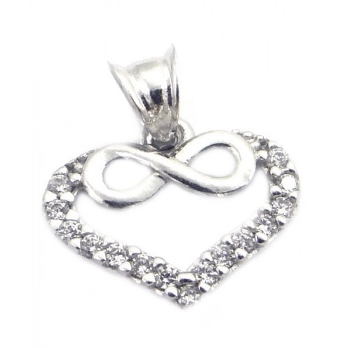 Pandantiv Inima cu infinit, Argint 925, 1,3 cm x 1,4 cm