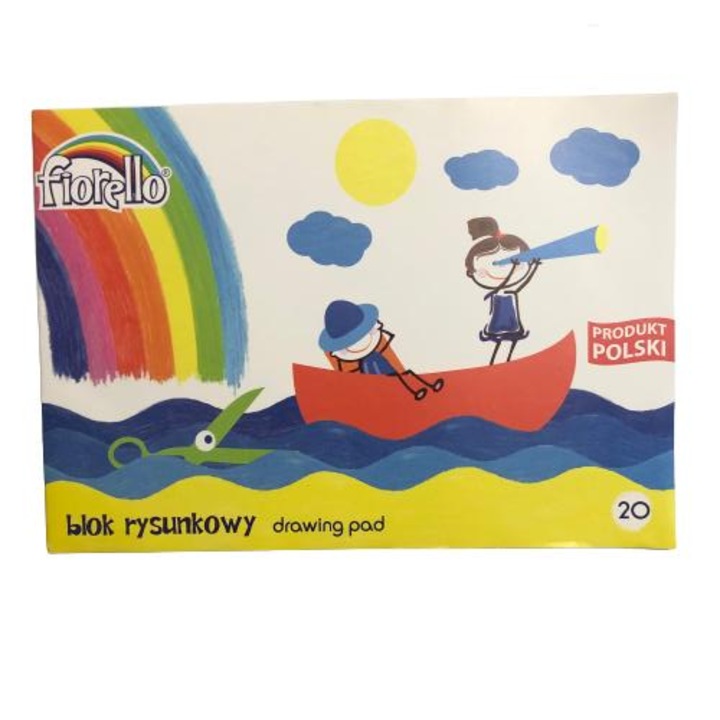 Caiet desen A4 lanscape, 20 file, Fiorello
