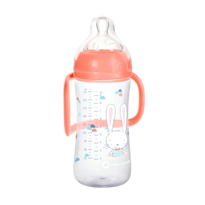 Biberon Bebe Confort Emotion PP Cu Manere 270ML - Pink