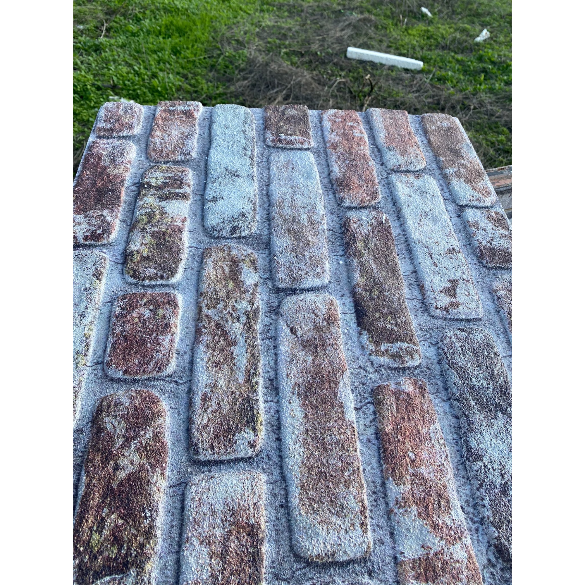 Декоративна чиния от полистирол, имитация на камък в релеф, размери ...