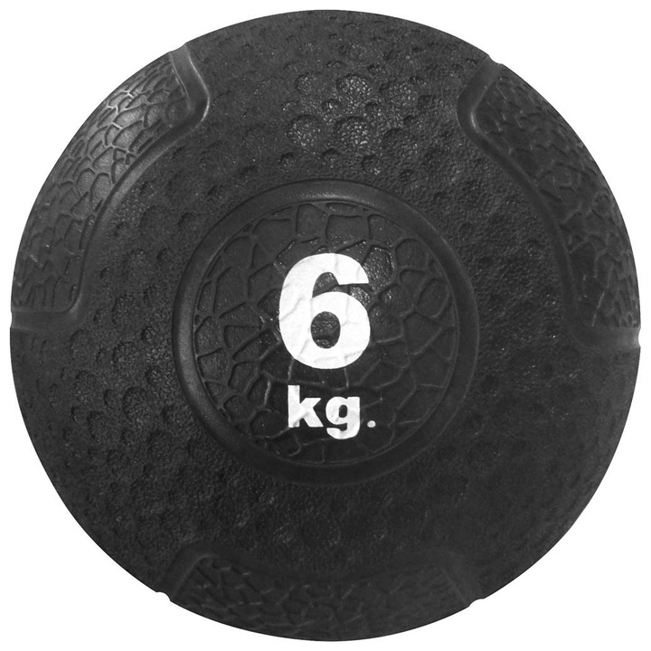 Minge medicinala Amila, Cauciuc, 28cm, 6kg, Negru