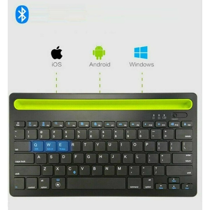 Tastatura Wireless pentru Telefon sau Tableta, Negru