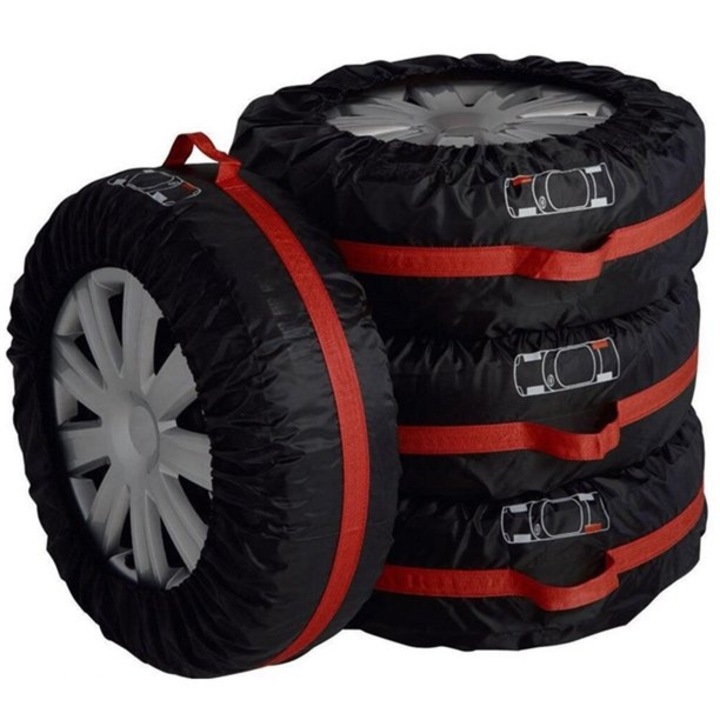 Комплект от 4 броя водоустойчиви универсални капаци за съхранение на резервни гуми за автомобили 13"-18".