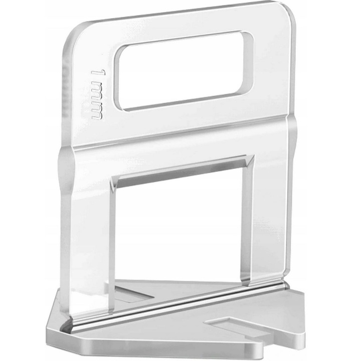 Set 100 clipsuri pentru nivelare placi ceramice, 1 mm, plastic, transparent
