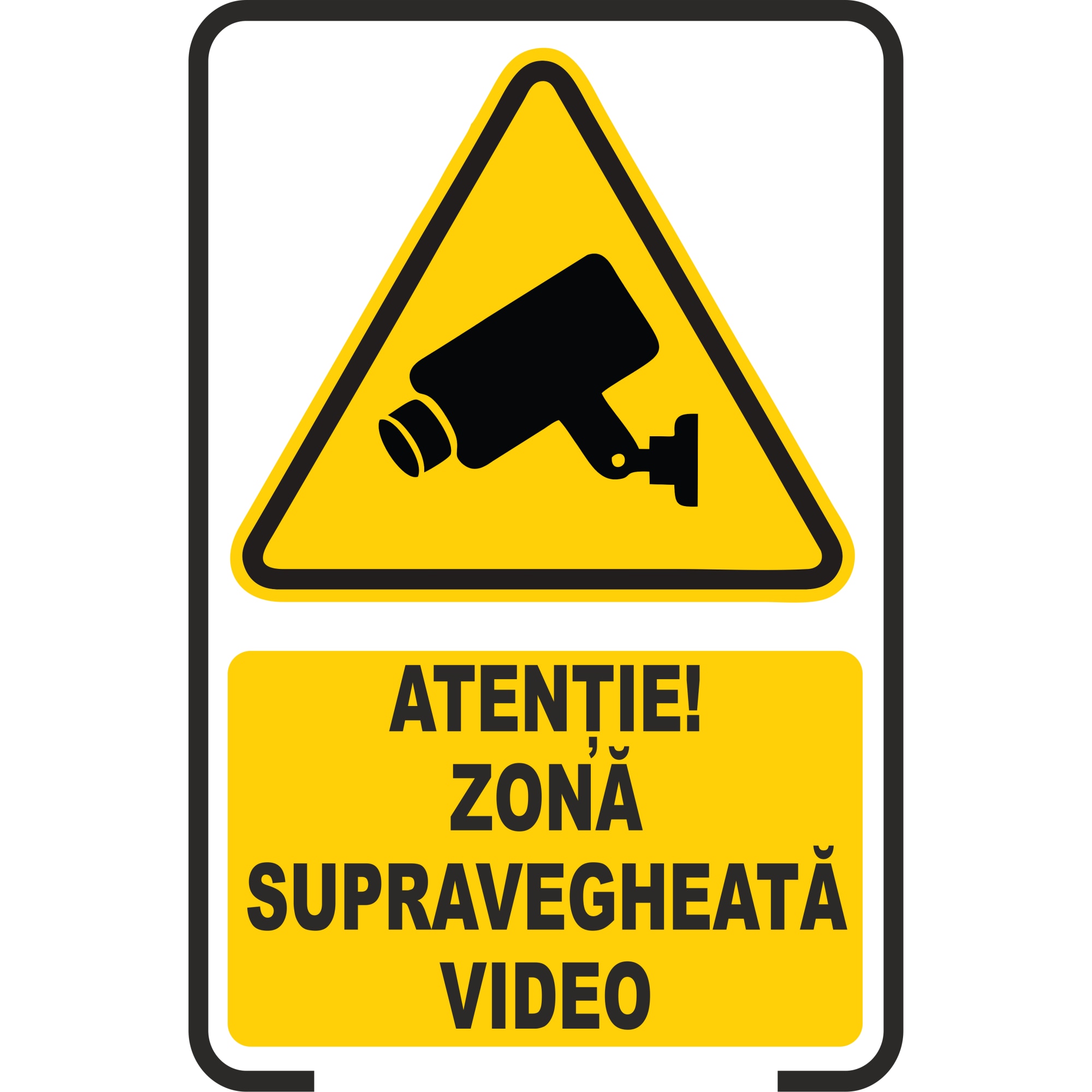 Uncertain Incentive Mottle Semn Indicator, Atentie Zona Supravegheata Video, Autocolant Printat, 10x15  cm - eMAG.ro