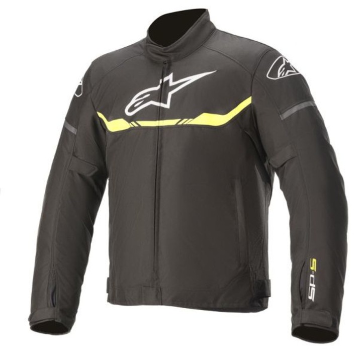 Яке от текстил за мотоциклетизъм Alpinestars T-Sp S Wp, черно/флуо/жълто, размер XL