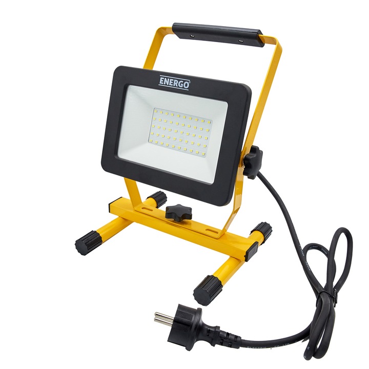 Proiector led cu suport si maner, LUMY50SU, 50W, 6500K, 4250 lm, IP65 Energo