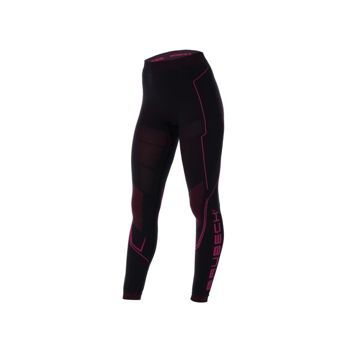 Colanti termoactivi dama, Brubeck, Cooler, Poliamida/Poliester, Negru/Roz, Negru/Roz