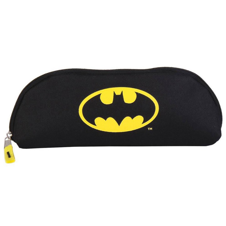 Penar copii, Batman, Neechipat, 22cm, Negru/Galben