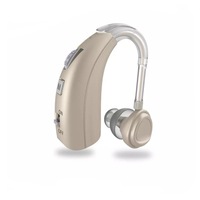 Aparat Auditiv reincarcabil, cu acumulator Vixev, 130 dB Amplificator de sunet, Hipoacuzie Medie-Severa, 4 adaptoare ureche, incarcator si carcasa protectie incluse, Nude