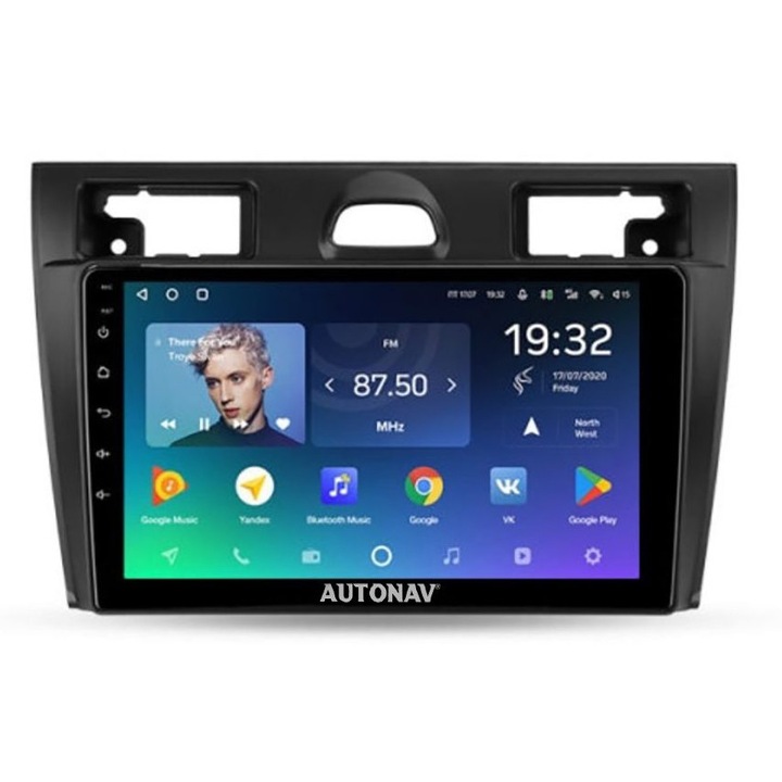 Navigatie AUTONAV Android GPS Dedicata Ford Fiesta 2002-2008, Model Classic, Memorie 64GB Stocare, 4GB RAM, Display 9" Full-Touch, WiFi, 2 x USB, Bluetooth, 4G, Octa-Core 8 * 1.8GHz, 4 * 50W Audio