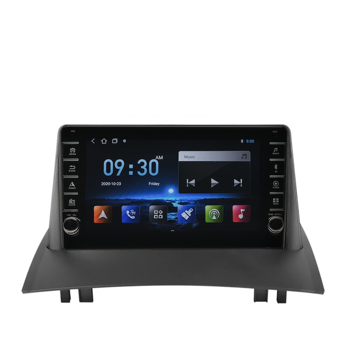 Navigatie AUTONAV Android GPS Dedicata Renault Megane 2, Model PRO Memorie 64GB Stocare, 2GB DDR3 RAM, Display 8" Full-Touch, WiFi, 2 x USB, Bluetooth, Quad-Core 4 * 1.3GHz, 4 * 50W Audio