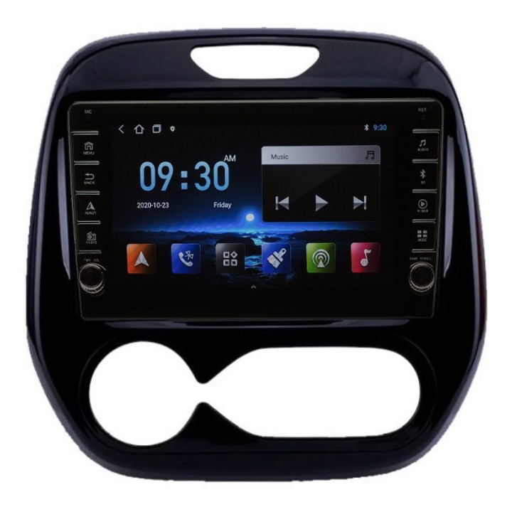 Navigatie AUTONAV Android GPS Dedicata Renault Kaptur 2016-2019 Clima Auto, Model PRO Memorie 64GB Stocare, 2GB DDR3 RAM, Display 8" Full-Touch, WiFi, 2 x USB, Bluetooth, Quad-Core 4 * 1.3GHz, 4 * 50W Audio