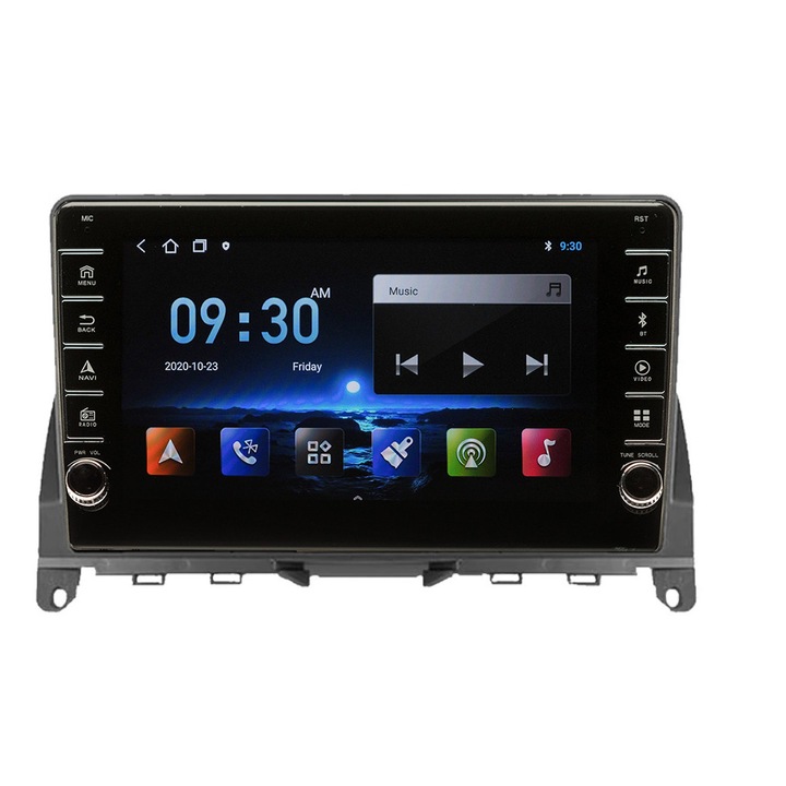 Navigatie AUTONAV Android GPS Dedicata Mercedes C-Class W204 2006-2014, Model PRO Memorie 64GB Stocare, 4GB DDR3 RAM, Display 8" Full-Touch, WiFi, 2 x USB, Bluetooth, 4G, Octa-Core 8 * 2.0GHz, 4 * 50W Audio