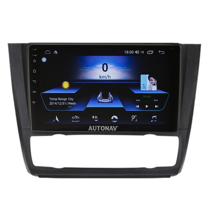 Navigatie AUTONAV Android GPS Dedicata BMW Seria 1 E81-88 Clima Auto, Model Classic, Memorie 64GB Stocare, 4GB RAM, Display 9" Full-Touch, WiFi, 2 x USB, Bluetooth, 4G, Octa-Core 8 * 1.8GHz, 4 * 50W Audio