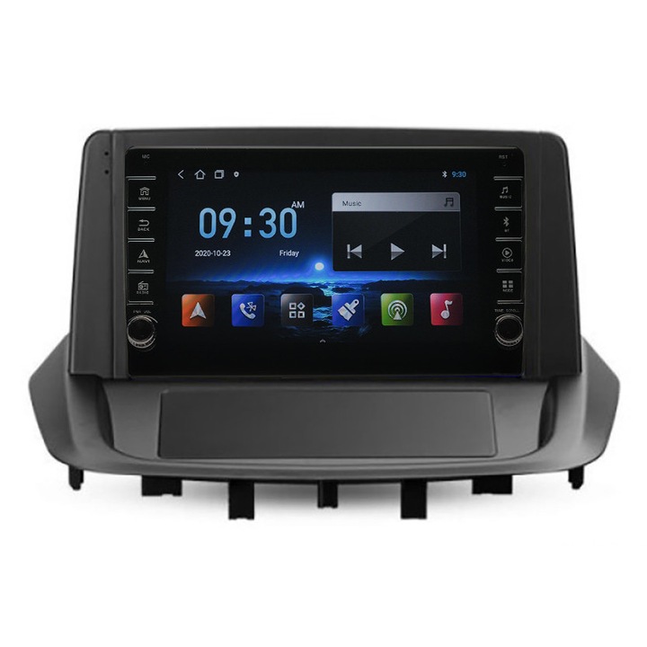 Navigatie AUTONAV Android GPS Dedicata Renault Fluence 2009-2017, Model PRO Memorie 64GB Stocare, 2GB DDR3 RAM, Display 8" Full-Touch, WiFi, 2 x USB, Bluetooth, Quad-Core 4 * 1.3GHz, 4 * 50W Audio