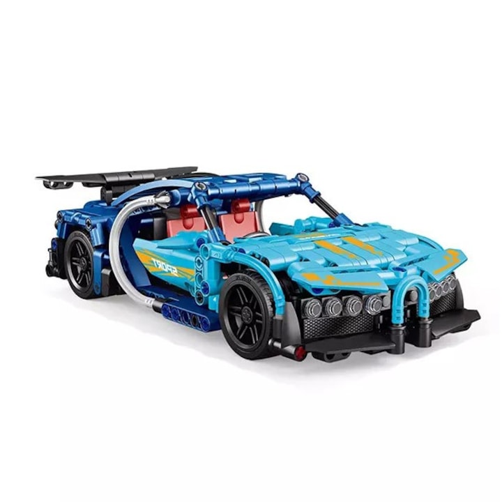 Masina sport albastra pentru copii Alpha Sonne Home