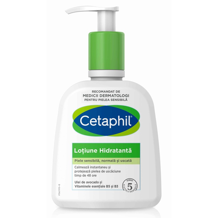 Lotiune Hidratanta pentru fata si corp Cetaphil, pentru piele normala spre uscata, sensibila, cu niacinamida si vitamina E, 236 ml