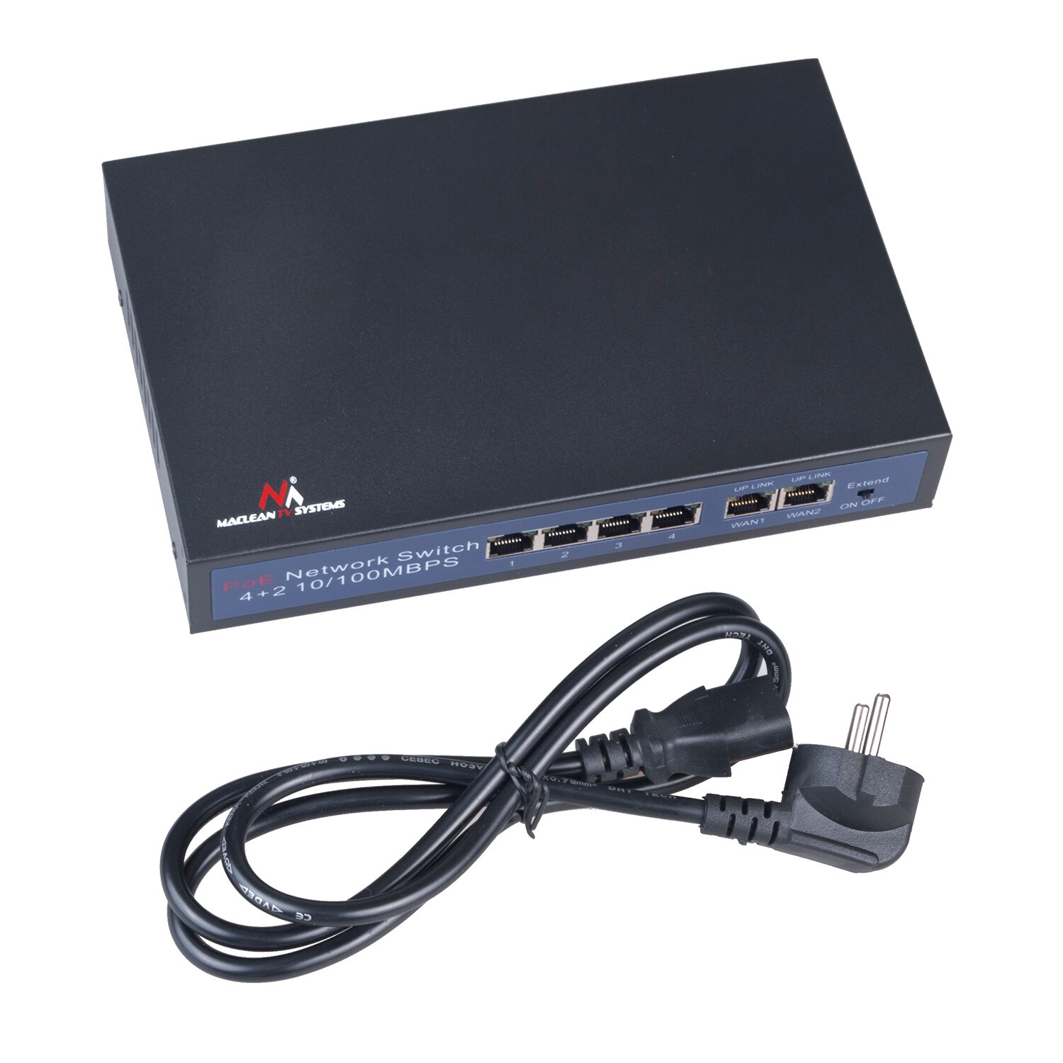 Switch Maclean MCTV-517 10/100M, cu 6 porturi PoE - eMAG.ro