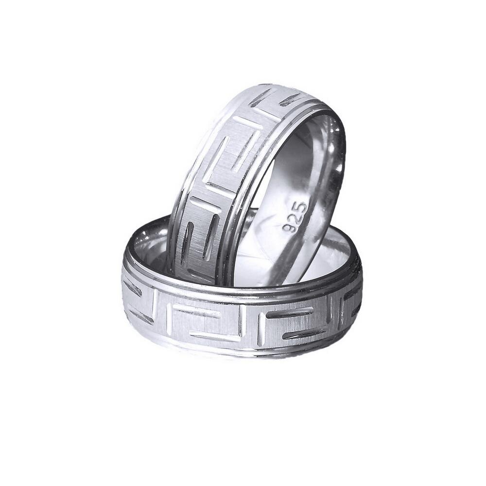 Inel argint 925 rodiat motive grecesti model verigheta toate marimile 7125