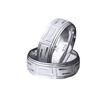 Inel argint 925 rodiat motive grecesti model verigheta toate marimile 7125 Inel argint 925 rodiat motive grecesti model verigheta toate marimile 7125